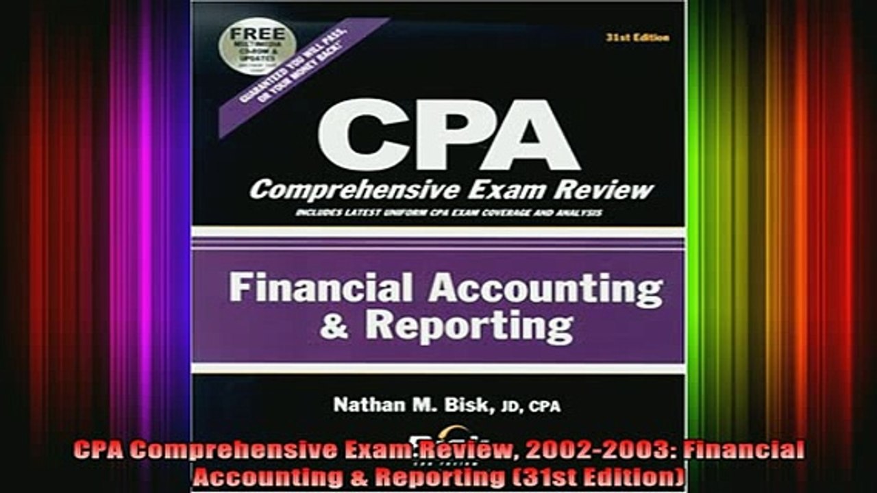 READ book  CPA Comprehensive Exam Review 20022003 Financial Accounting  Reporting 31st Edition Full EBook