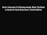 [Online PDF] Basic Concepts in Pharmacology: What You Need to Know for Each Drug Class Fourth