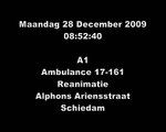 Reanimatie Alphons Ariensstraat Schiedam: PRIO 1 TS 14-1 OD 10-1   A1 Ambu 17-161, Ambu 17-110