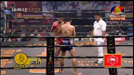 Meas Sarak (Cambodia) Vs Kongtawan (Thailand), Bayon TV 11 June 2016, Diamond Board