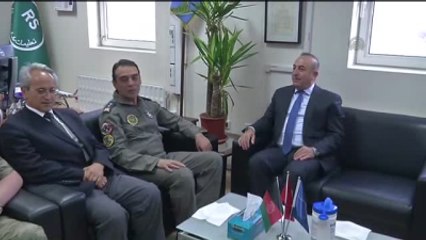 Turkish Fm Mevlut Cavusoglu Visits Isaf İn Kabul