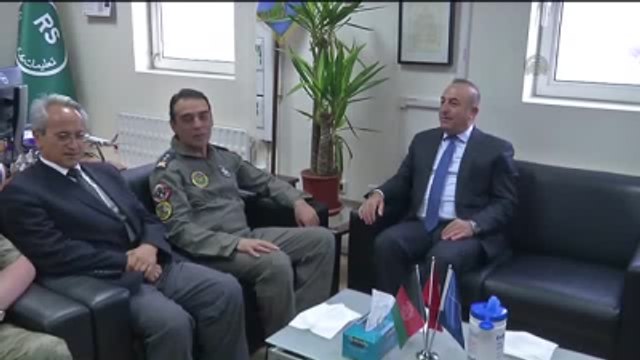 Turkish Fm Mevlut Cavusoglu Visits Isaf İn Kabul