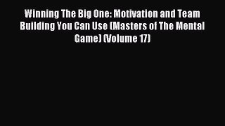 Read Winning The Big One: Motivation and Team Building You Can Use (Masters of The Mental Game)