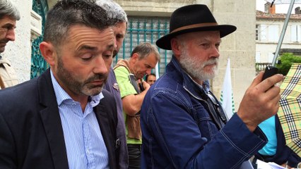Conférence de presse FNSEA devant la Préfecture d'Angoulême: le  problème de l'eau
