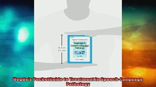 READ book  Hegdes PocketGuide to Treatment in SpeechLanguage Pathology  FREE BOOOK ONLINE