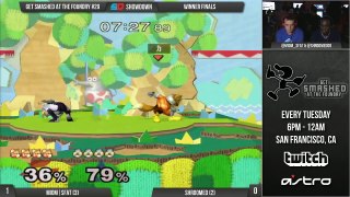 Get Smashed at the Foundry #29 - Winner Finals: MIOM|SFAT (Fox) vs Shroomed (Sheik)