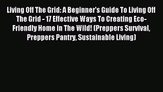 Read Living Off The Grid: A Beginner's Guide To Living Off The Grid - 17 Effective Ways To