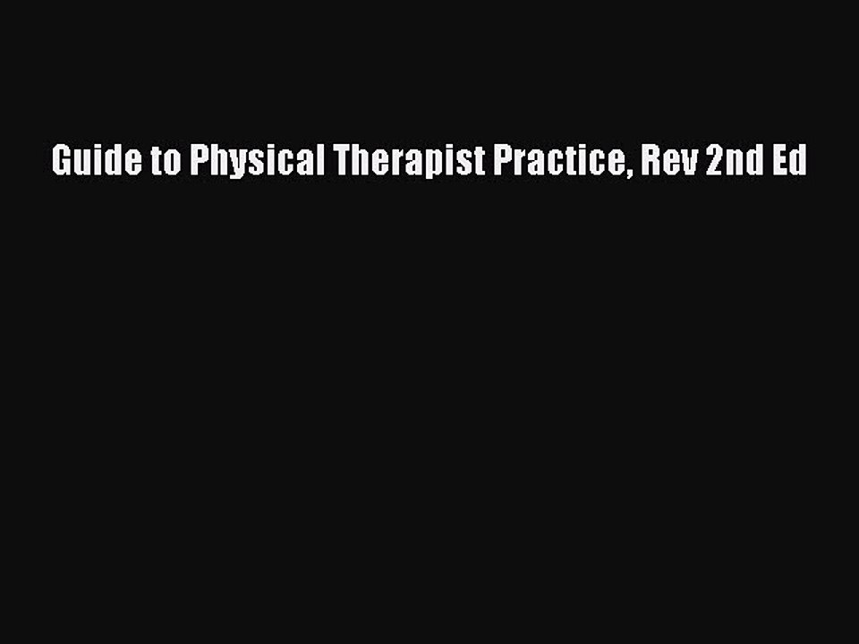Read Books Guide to Physical Therapist Practice Rev 2nd Ed ebook textbooks