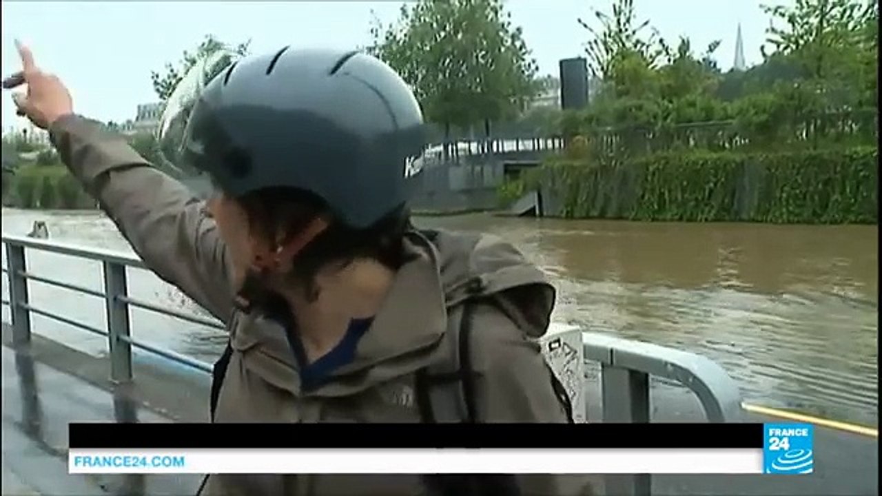 France Floods- river Seine bursts its banks reaching 4 meters high in Paris