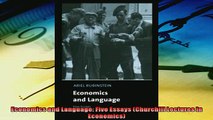 Enjoyed read  Economics and Language Five Essays Churchill Lectures in Economics
