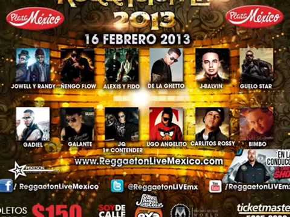 Galante, Ñengo Flow, Alexis y Fido y Mas - Mexico, DF 2013  (Reggaeton Live)