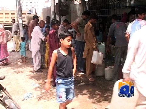 Water shortage continues in different areas in Karachi -16 June 2016
