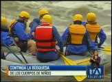 Continúa la búsqueda de los cuerpos de los niños desaparecidos en el río Quijos