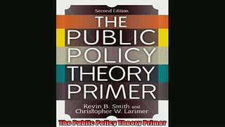 For you  The Public Policy Theory Primer