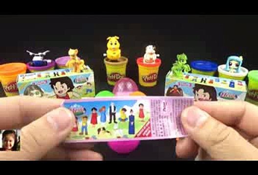 Play Doh and Kinder Surprise Eggs for Kids Heidi My Little Pony Disney Frozen Elsa Anna Peppa Pig