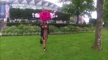 Tracy Rose wears huge hat at Royal Ascot