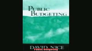 Popular book  Public Budgeting