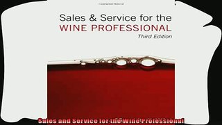 best book  Sales and Service for the Wine Professional