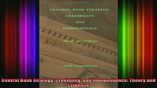 READ book  Central Bank Strategy Credibility and Independence Theory and Evidence Full Free