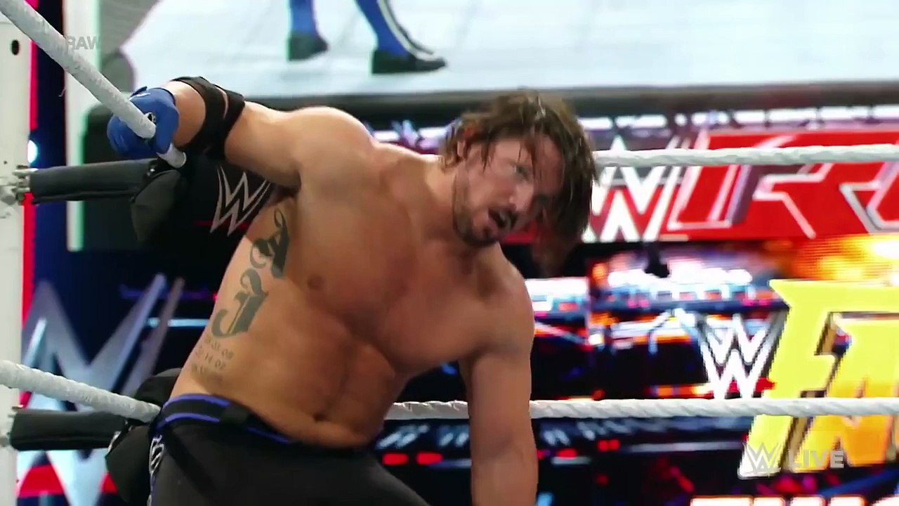 WWE AJ Styles VS The Miz Raw 2016 VF