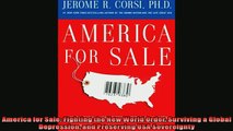 Popular book  America for Sale Fighting the New World Order Surviving a Global Depression and
