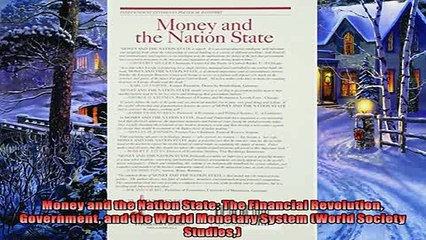 For you  Money and the Nation State The Financial Revolution Government and the World Monetary