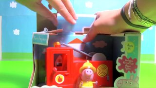 Peppa Pig Fire Engine truck Ben & Holly's Little Kingdom Delivery Lorry Camiones y juguete