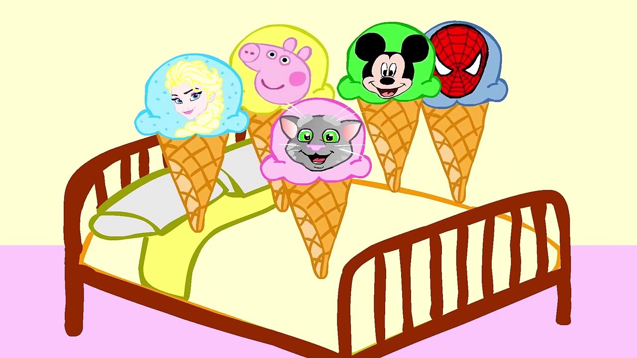 Five little monkeys Ice cream jumping on bed Peppa Pig new episode Parody