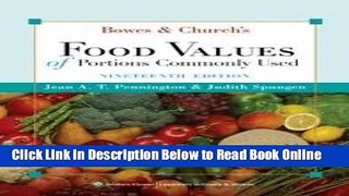 Read Bowes and Church s Food Values of Portions Commonly Used 19th (nineteenth) edition  PDF Free