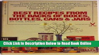 Read Best Recipes From The Backs Of Boxes, Bottles, Cans   Jars  PDF Online
