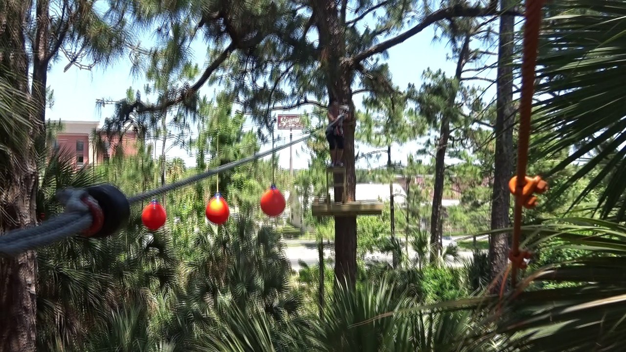 15 Mom on fast zipline