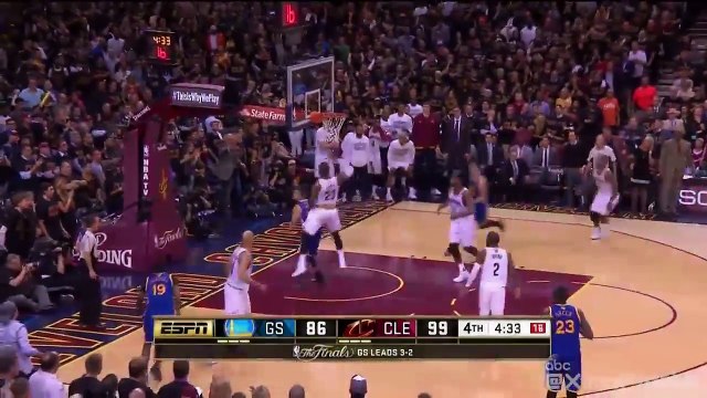 LeBron Blocks Curry, Stares Him Down Warriors vs Cavaliers Game 6 June 16, 2016 NBA Finals