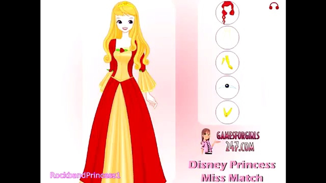 Disney Princess Character Mix And Match Dress Up Game