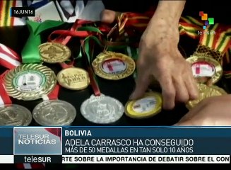 Bolivia: Adela Carrasco, atleta de 90 años de talla internacional