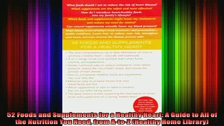 READ book  52 Foods and Supplements for a Healthy Heart A Guide to All of the Nutrition You Need Full EBook
