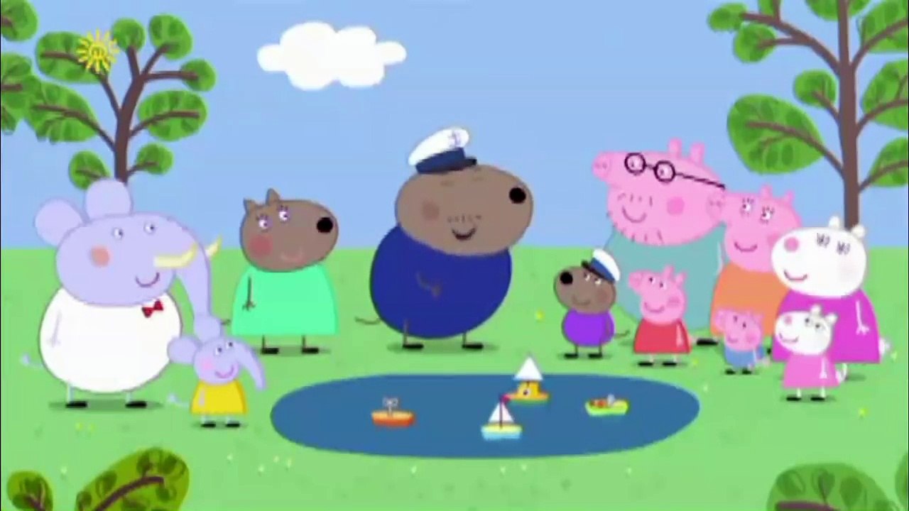 Peppa Pig Toys Swimming ~ Captain Daddy Dog - Grampy Rabbit's Dinosaur Par