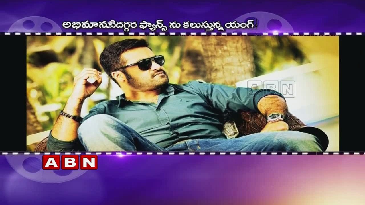 Fans With Jr NTR On The Sets Of Janatha Garage