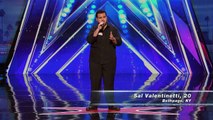 Sal Valentinetti Charismatic Singer Gets Golden Buzzer from Heidi Klum America's Got Talent 2016