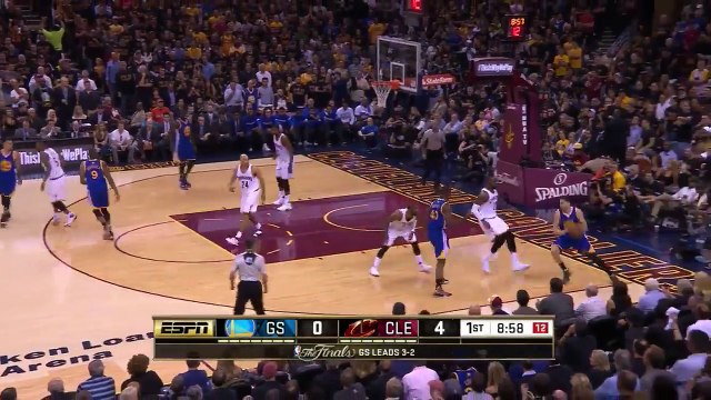 LeBron James With a Big Dunk Warriors vs Cavaliers Game 6 June 16, 2016 2016 NBA Finals