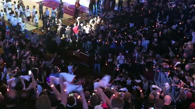 The Cavaliers take the court for Game 6 Warriors vs Cavaliers June 16, 2016 NBA Finals