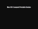 Read Mac OS X Leopard Portable Genius Ebook Free