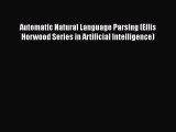 [PDF] Automatic Natural Language Parsing (Ellis Horwood Series in Artificial Intelligence)