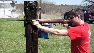 Pete Shooting .22 rifle