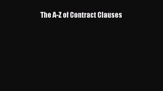 Download Book The A-Z of Contract Clauses PDF Online