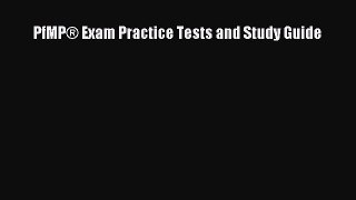 Read PfMPÂ® Exam Practice Tests and Study Guide PDF Free