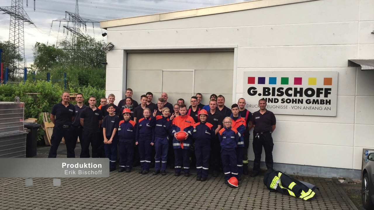 Großübung der Jugendfeuerwehr Maintal bei GB-Druck