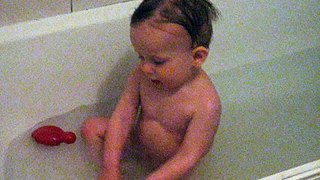 Austin bath time (15 months)