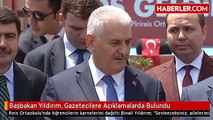 Başbakan Yıldırım, Gazetecilere Açıklamalarda Bulundu
