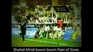 Shahid Afridi boom boom Rain of Sixes