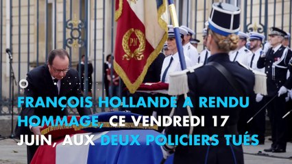 VIDEO : Hollande rend hommage aux deux policiers tués